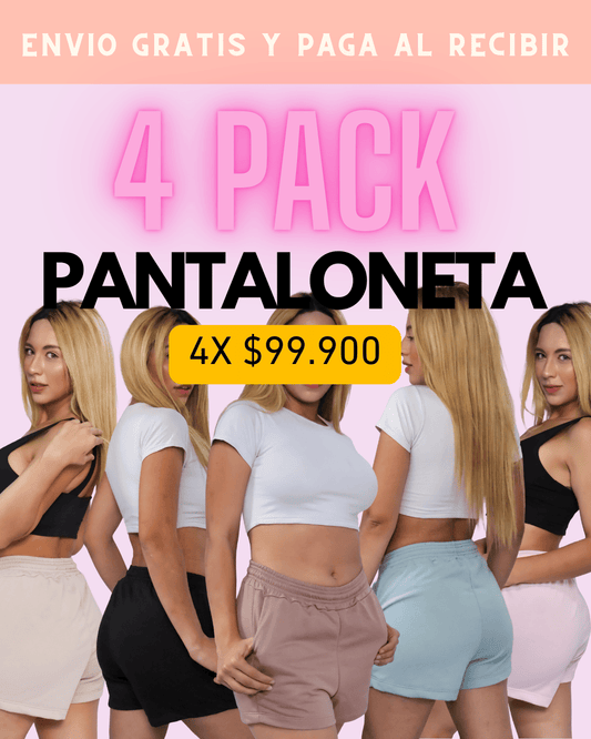 PACK SHORTS MUJER X4